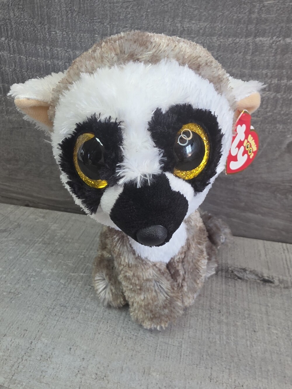Ty Beanie Boos LINUS the Lemur 6" NEW Plush Stuffed Animal Toy g59